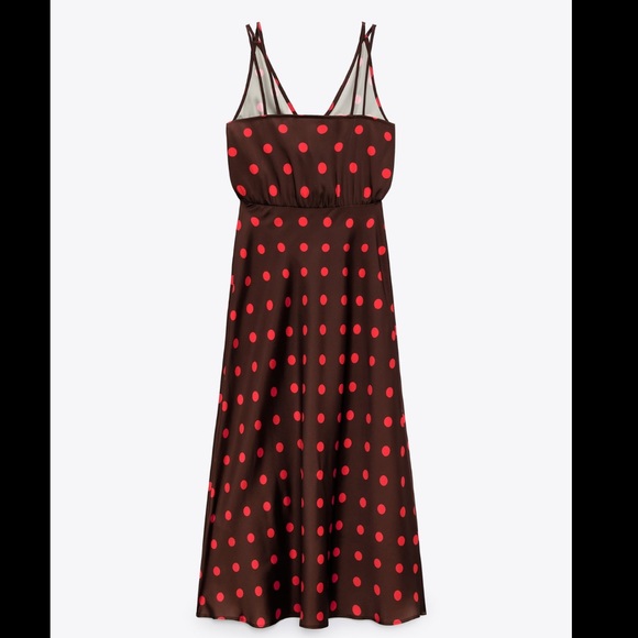 Polka Dot Satin Dress - Picture 9 of 10